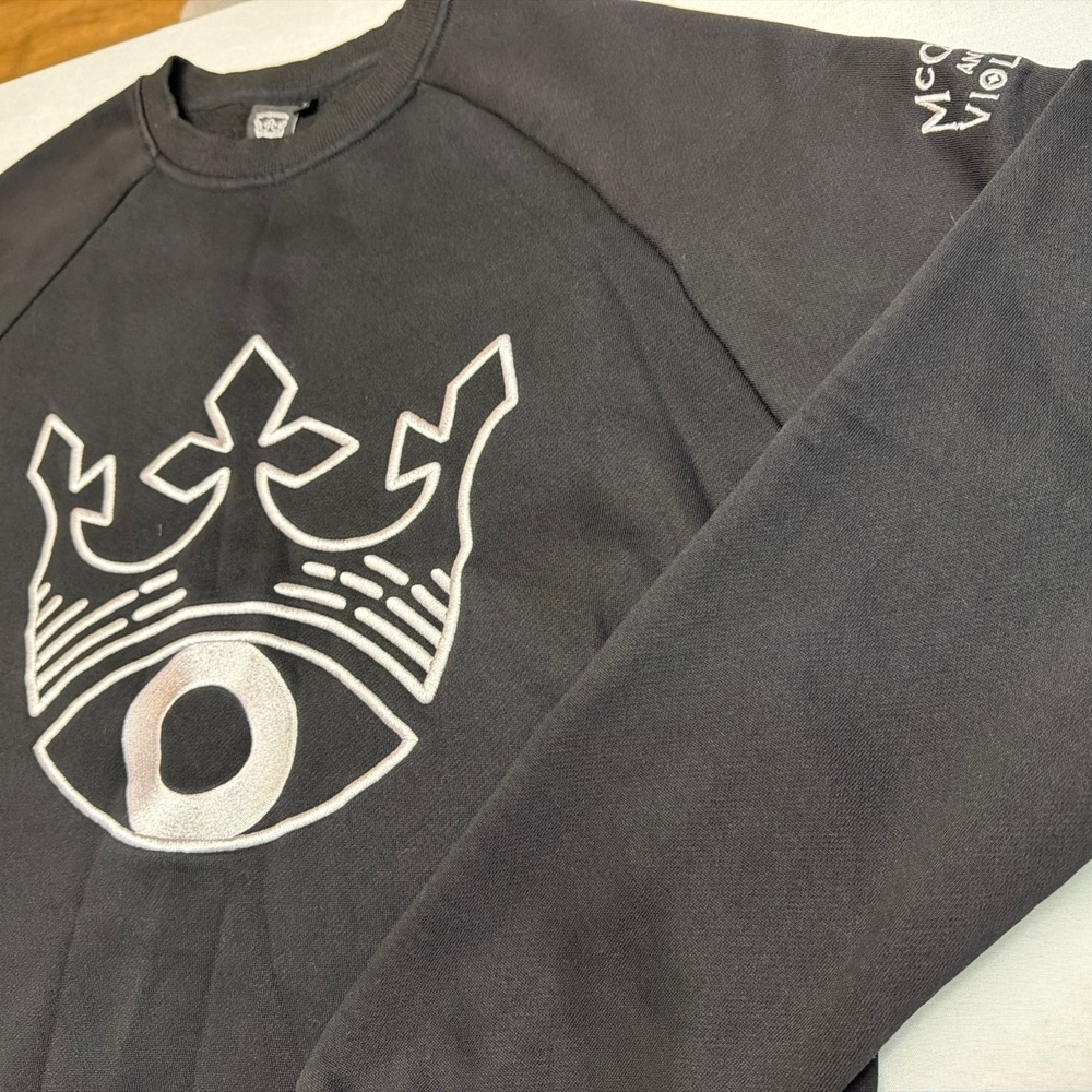 McQueen And The Violet Fog Sweatshirt Mens Large Black White Wiz Khalifa Gin L/S